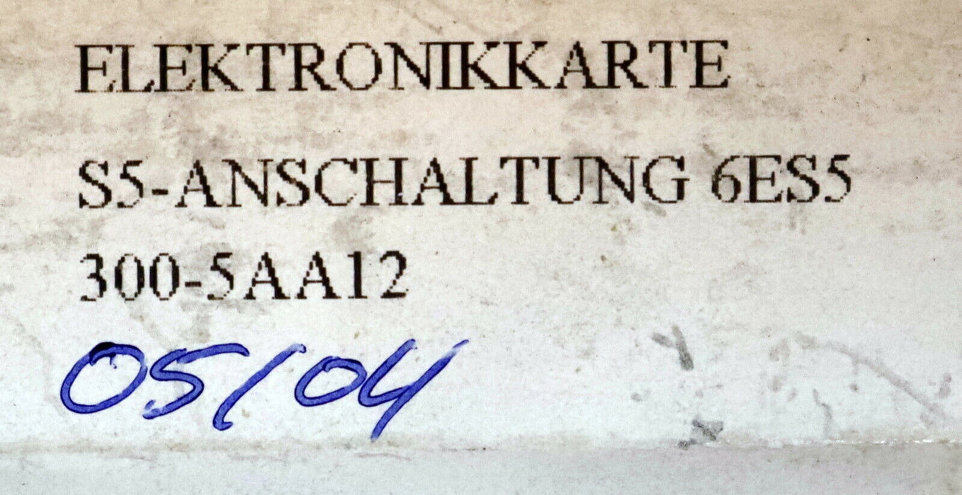 SIEMENS SINUMERIK SS-Anschaltung 6ES5300-5AA12 - gebraucht