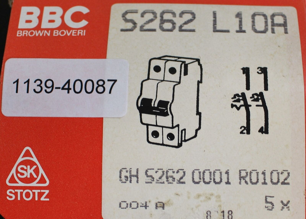 STOTZ BBC Sicherungsautomat S262 L10A GH S262 0001 R0102 - 20 Stück -