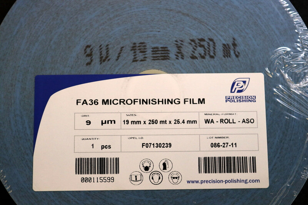 PRECISION POLISHING Microfinishing film WA-Roll-ASO FA36 Grit: 9µm Nr. 000115599