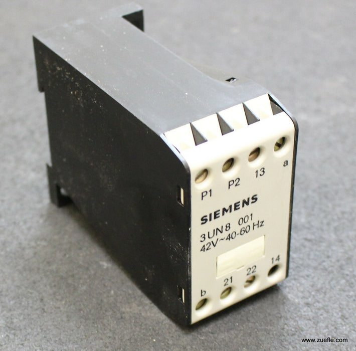 SIEMENS Motorschutz-Auslösegerät 3UN8 001 - 42VAC - 40-60Hz