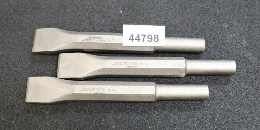 SDS MAX SOLIDA 3 Stück Breitmeißel 30x205mm für Elektro-/Drucklufthammer