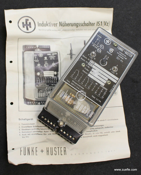 FUNKE+HUSTER Induktiver Annäherungsschalter IS1 Vz 42, 220VAC 40-60Hz