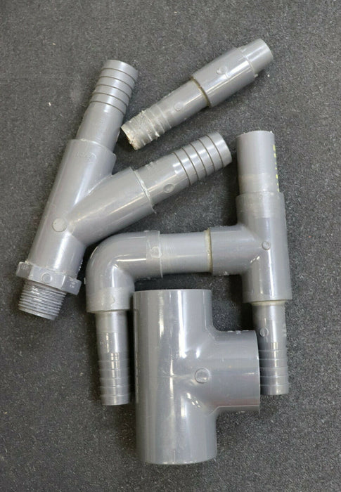 GF GEORG FISCHER Konvolut an GF-Teilen Durchmesser 5-30mm Flanschmuffen, Winkel