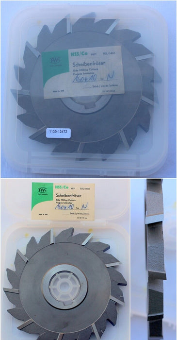Scheibenfräser DIN 885 Art.-Nr. 14123280 Form A Typ N Ø160js16x10k11xØ40H7