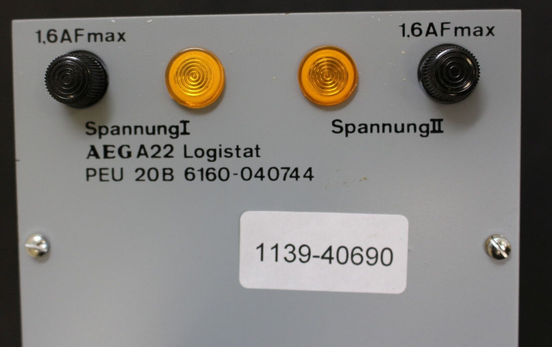 AEG Baugruppe A22 Logistat PEU 20B 6160-040744 1,6AFmax. 220/380V 5088DZL-039277