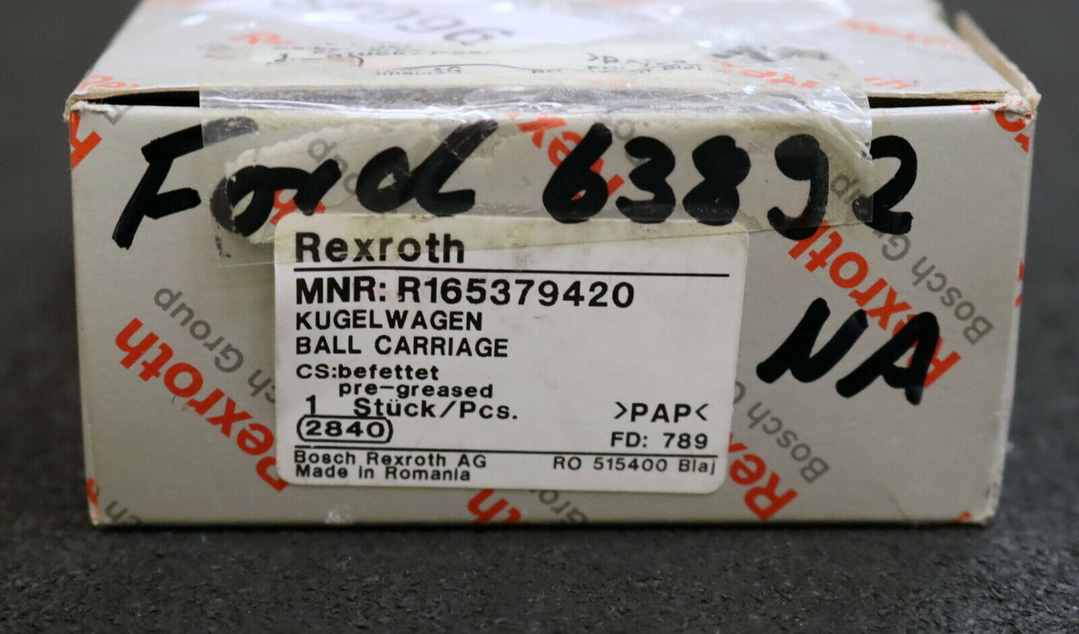 REXROTH Kugelwagen CS ball carriage R165379420 Flanschfläche 90x90mm