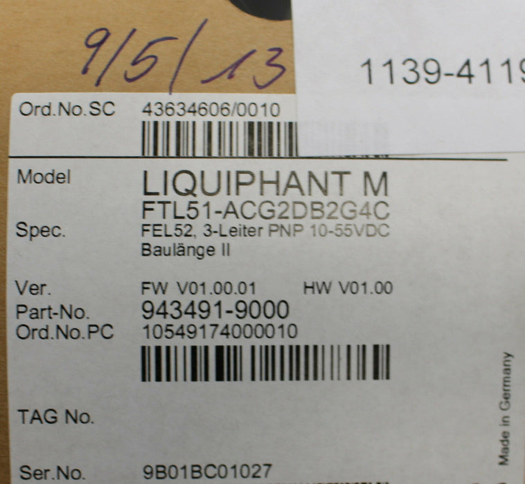 ENDRESS+HAUSER Grenzstanddetektor LIQUIPHANT M FTL51-ACG2DB2G4C FEL52 3-Leiter