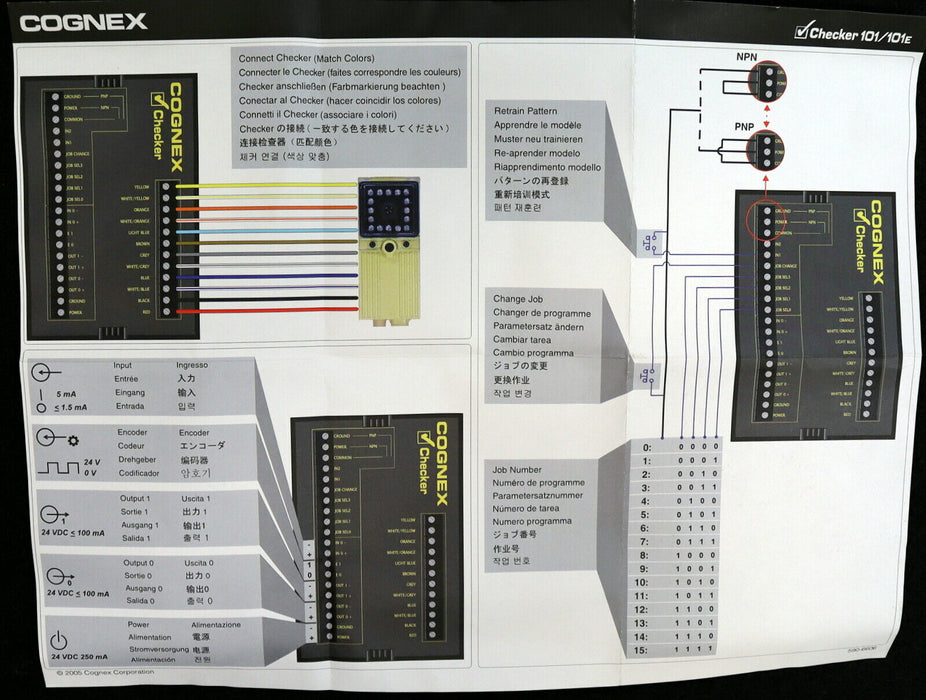 COGNEX Vision Sensor Checker CKR-10BOX-101 P/N 800-5888-2R A mit Anleitung
