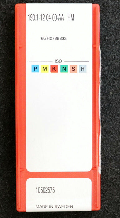 SANDVIK 10 Stück Wendeplatten 190.1-12 04 00-AA HM 6GH0789833 - unbenutzt