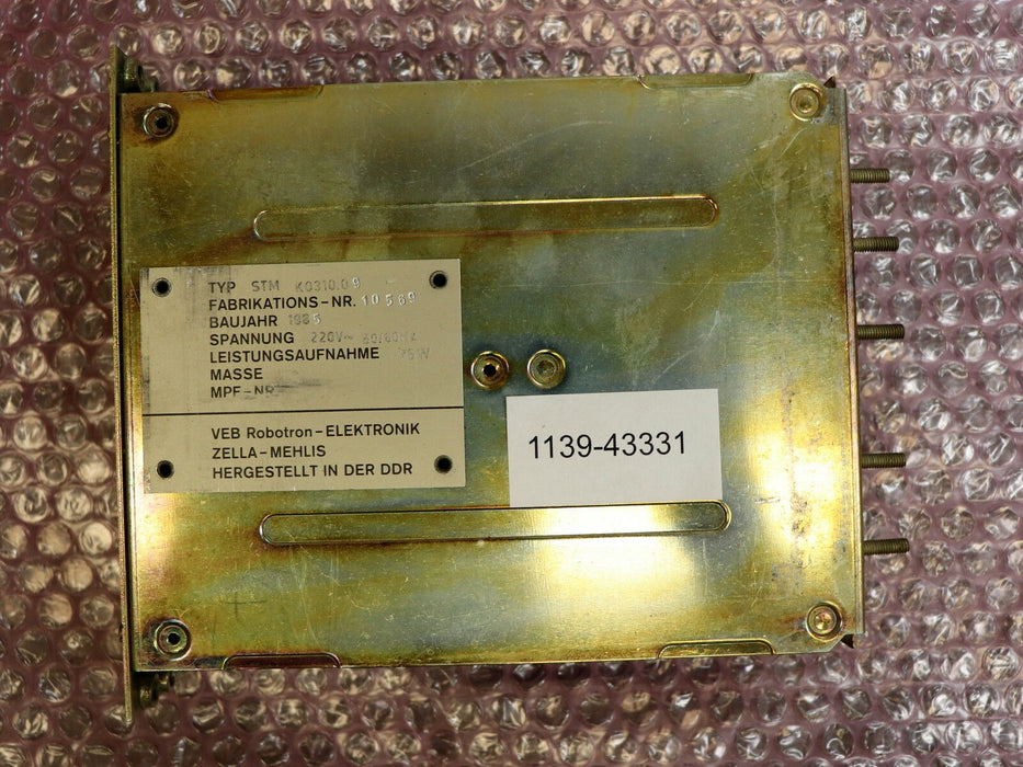VEB ROBOTRON Stromversorgungsmodul STM K 0310.09 12V / 4,2A/ 10 - 75W