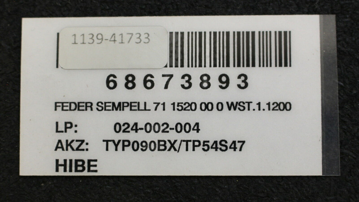 SEMPELL Ersatzteil für Ventil VSE2.25.25 A 50/I.22 Feder 711520000