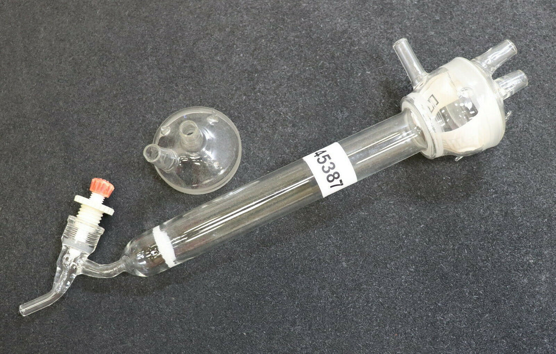 SOVIREL Glas-Reaktionsgefäß mit Deckel Deckel mit 2 Hälsen Seitlicher Einlauf