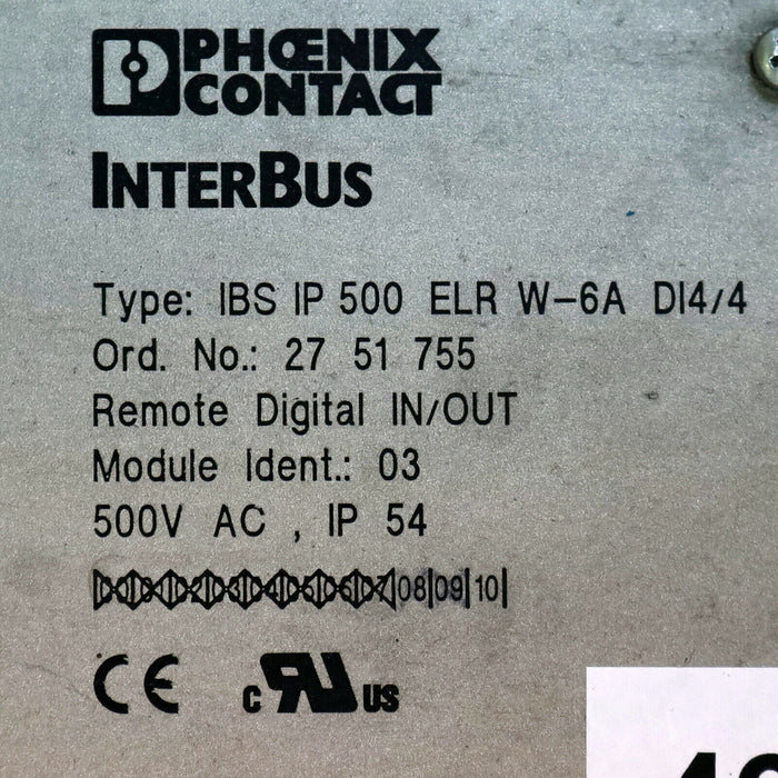 PHOENIX CONTACT Motor Starter Remote digital IN/OUT IBS No. 2751755 E-Stand 7