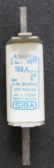 SIBA NH-Sicherungseinsatz mit Messerkontakten - 2000304.160 - 160A - 500V - Gr.1