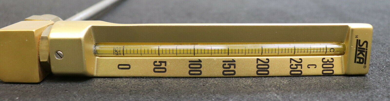 SIKA Winkel-Thermometer Maschinenthermometer 0-300°C - Messstablänge 420mm - 90°