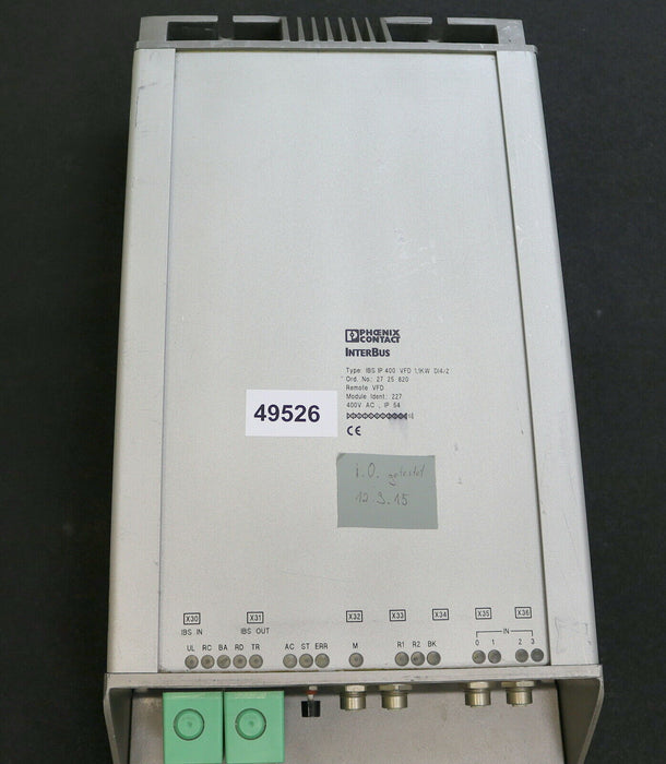 PHOENIX CONTACT Frequenzumformer Remote digital IN/OUT IBS IP400 2725820 E:09