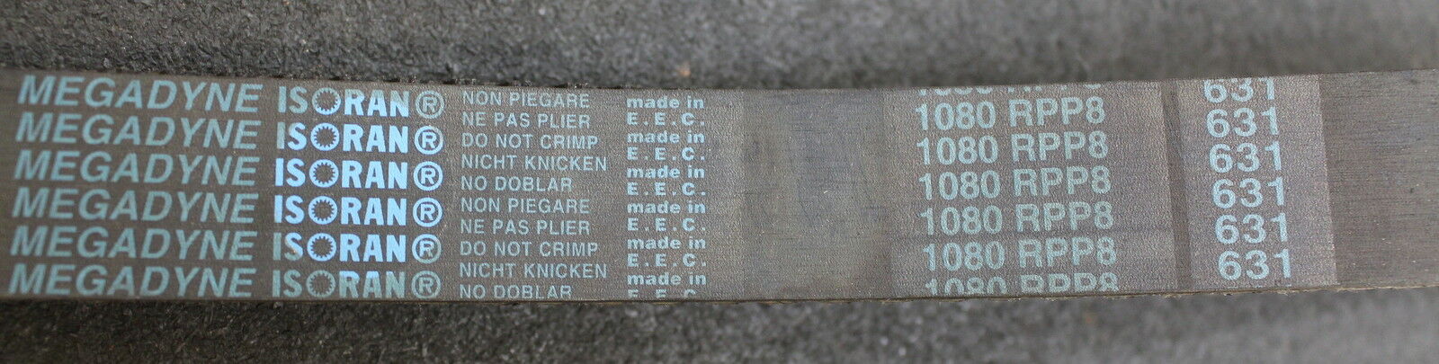 MEGADYNE Zahnriemen ISORAN 1080 RPP8-30 631 Teilung 8 B: 30mm Zähnezahl Z=135