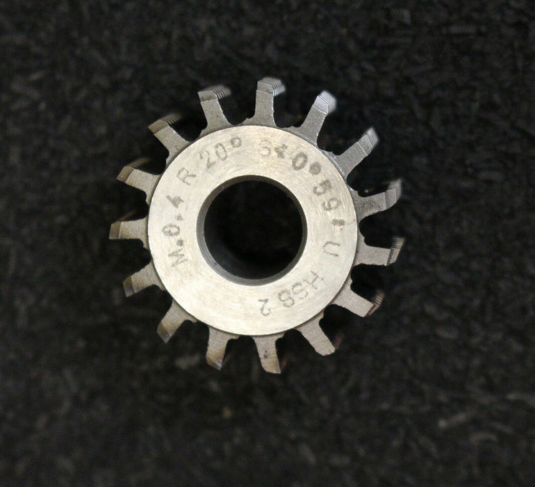 KÖPFER Vollstahl-Wälzfräser m= 0,4mm 20° EGW U2 1gg. rechts 15 Spannuten