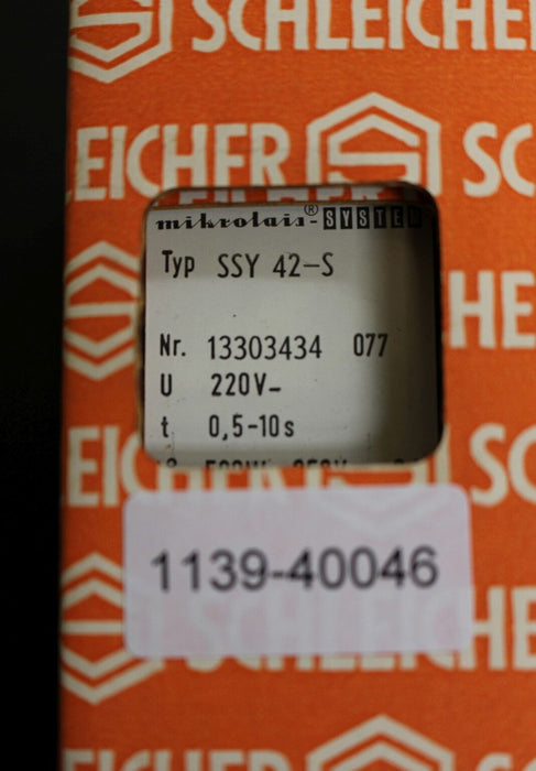 SCHLEICHER Elektronisches Wischrelais SSY 42-S Nr. 13303434 - 220V- t=0,5-10s