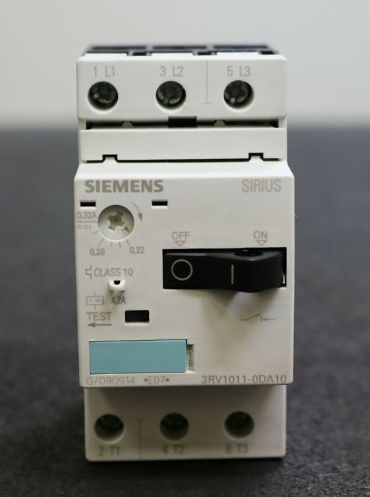 SIEMENS 2x Leistungsschalter SIRIUS 3RV1011-0DA10 0,22-032A unbenutzt 2 Stück
