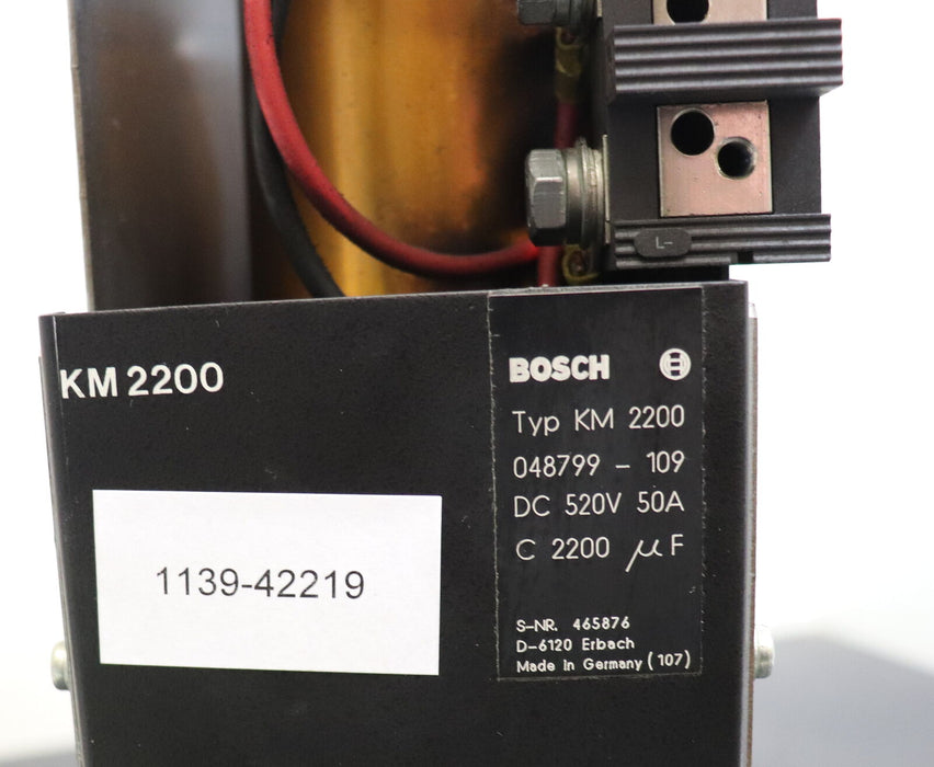 BOSCH Kondensatormodul KM 2200 Artikelnr. 048799-109 520VDC 50A C 2200 µF