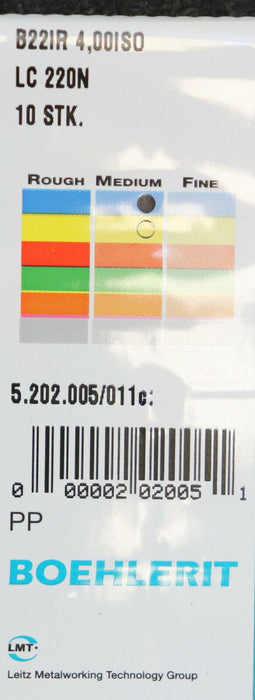 BOEHLERIT-LMT TOOLS 10 Stück Wendeplatten B22IR 4,00 ISO LC 220N 5.202.005/011c