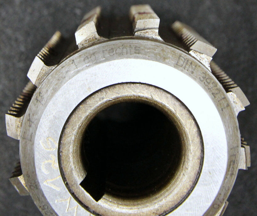 SAAZOR Stollenwälzfräser involute spline hob m= 1,25mm BP II Ø75x80xØ27mm LKN