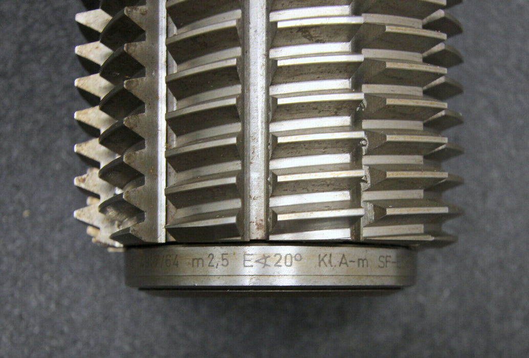 KLINGELNBERG Stollenwälzfräser involute spline hob m=2,5mm BP III LKN 3gg. Re.