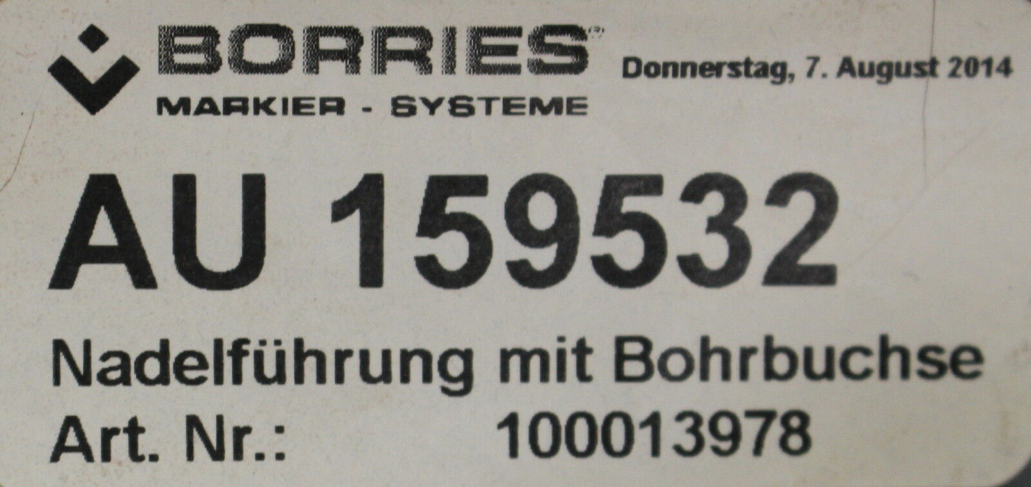 BORRIES Nadelführung mit Bohrbuchse Zylindergehäuse Art.Nr. 100013978 D60x82