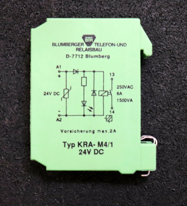 BTR BLUMBERGER Koppelbaustein Relais KRA M4/1 24VDC - gebraucht