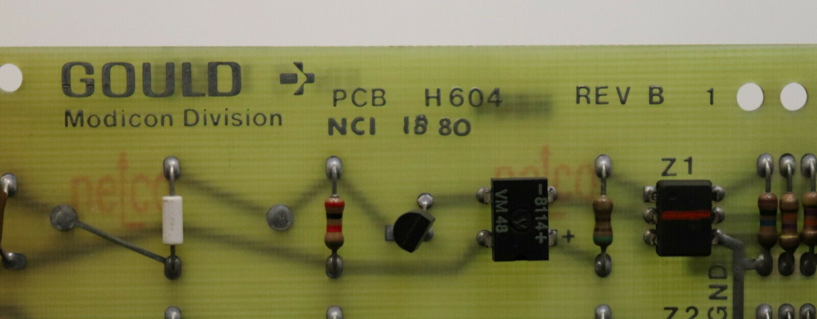 GOULD MODICON Input module B651 115VAC PCB H604 REV B NCI 15 80