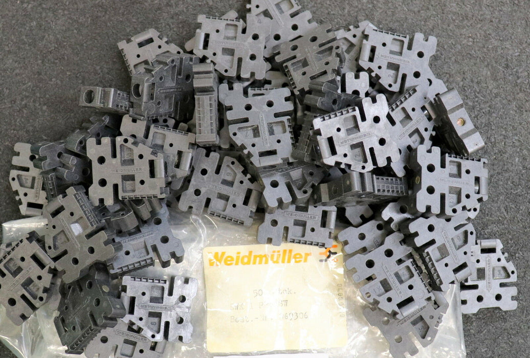 WEIDMÜLLER 50 Stück Endwinkel EWK 1 PPS/SW Schwarz Nr. 0693060000