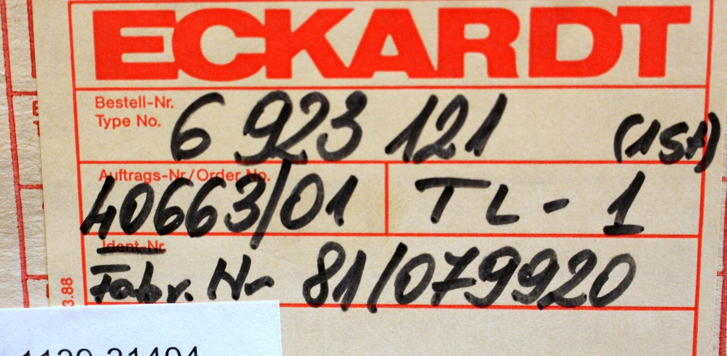 ECKARDT Zuluftstation Typ 6923 121 - Anzeigebereich 0-10 bar - Art.Nr. 81/079920