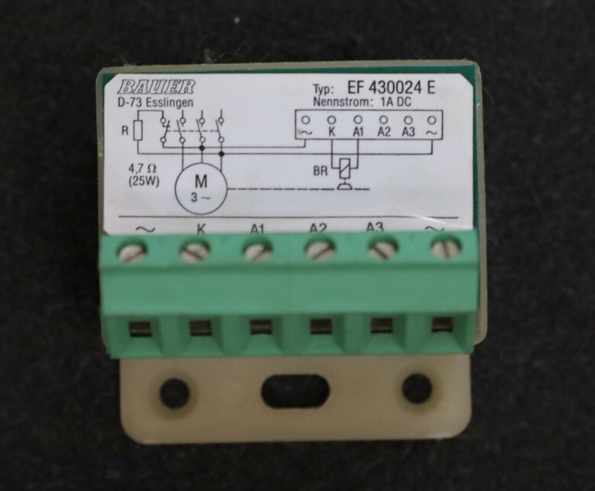 BAUER Steckleiste EF 430024 E Nennstrom 1A DC unbenutzt