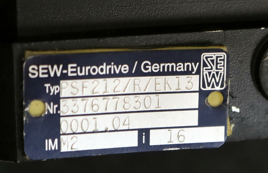 SEW Planetengetriebe i=1:16 PSF212/R/EK13 IMM2 Eingangsbuchse Ø 19mm mit LKN