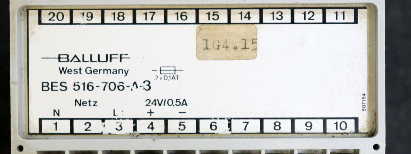 BALLUFF Netzgerät BES 516-706-A3 24V 0,5A gebraucht - funktionsfähig - geprüft