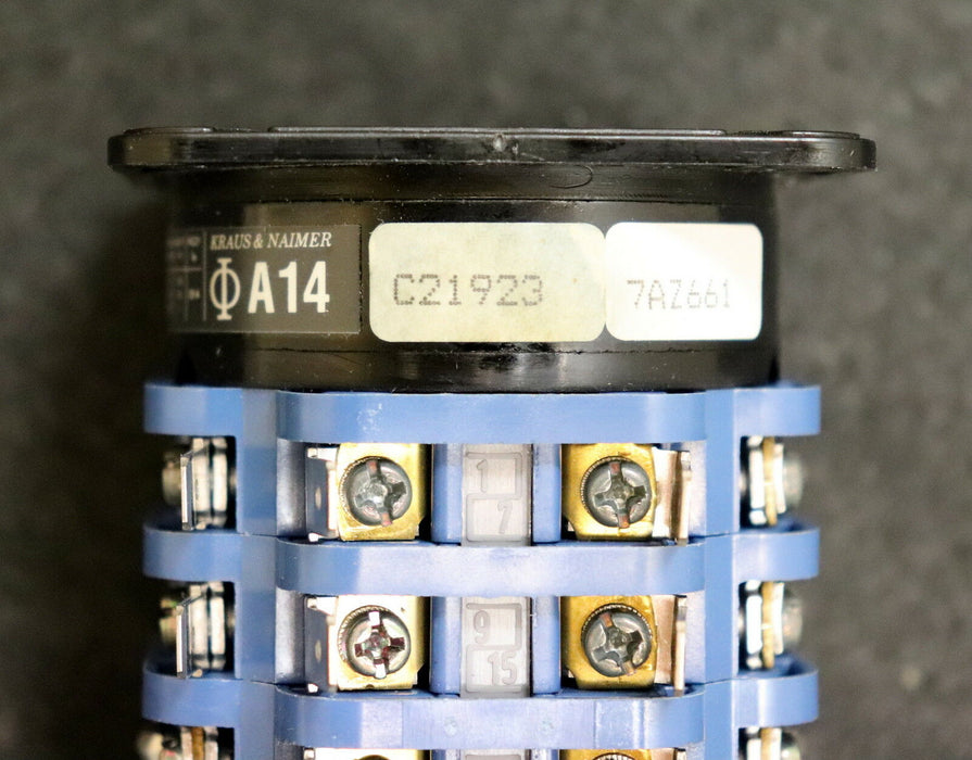 KRAUSS & NAIMER Drehschalter A14 C21923 E 12 polig mit Gold-Kontakten unbenutzt