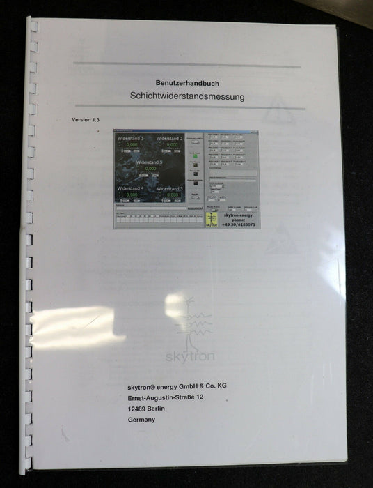 SKYTRON Messvorrichtung für die Schichtwiderstandsmessung von Wafern + Zubehör