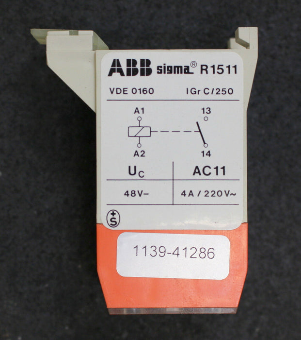 ABB Klemmenbaustein sigma R1511 Uc=48VDC AC11 = 4A / 220VDC - 1 Stück