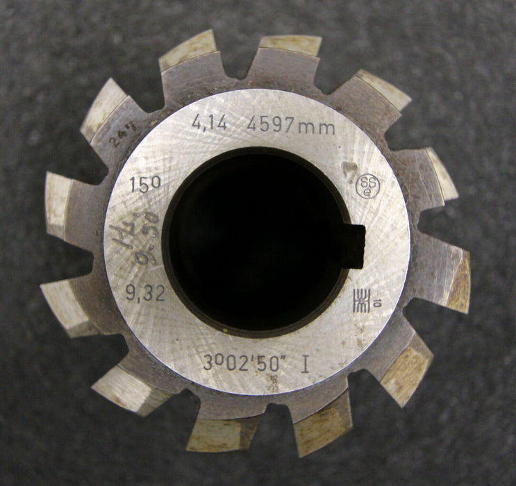 Vollstahlwälzfräser gear hob m= 4,14mm 15° EGW Ø85x80xØ32mm LKN Hs= 9,50 1gg. R