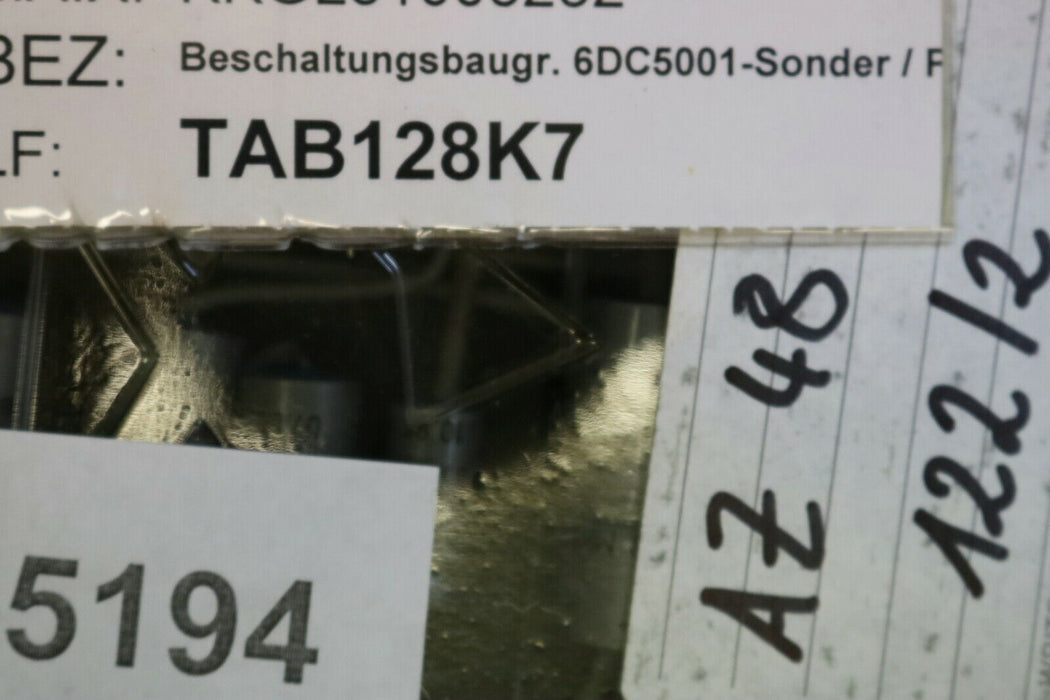 SIEMENS Beschaltungs-Baugruppe 6DC5001-Sonder n.Sach.NR. E88110-S664 gebraucht