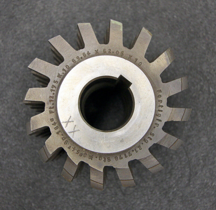 GPS Keilwellenwälzfräser spline hob 10 Keile 69,64 x 62,05 x 10 mit Höcker