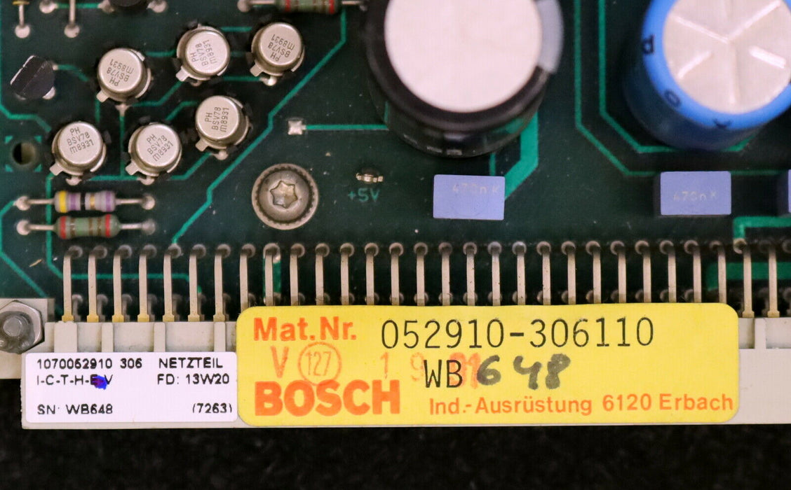 BOSCH CNC Netzteil Power Supply PS 200 Nr. 1070052910 Platine 052910-306110