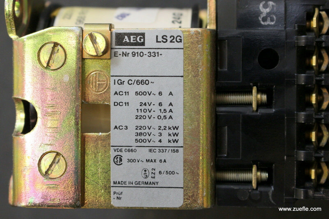 AEG Hilfsschütz control relay LS 2G.55E TKS Us=220VDC R 910-331-458-99