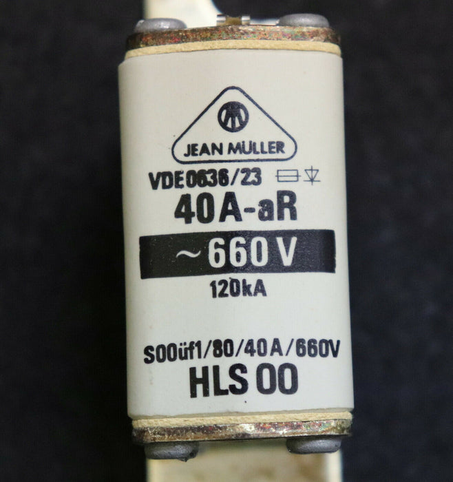 JEAN MÜLLER 3xNH-Sicherungseinsatz fuse-link HLS00 R 5123423 S00ÜF1 80 40A