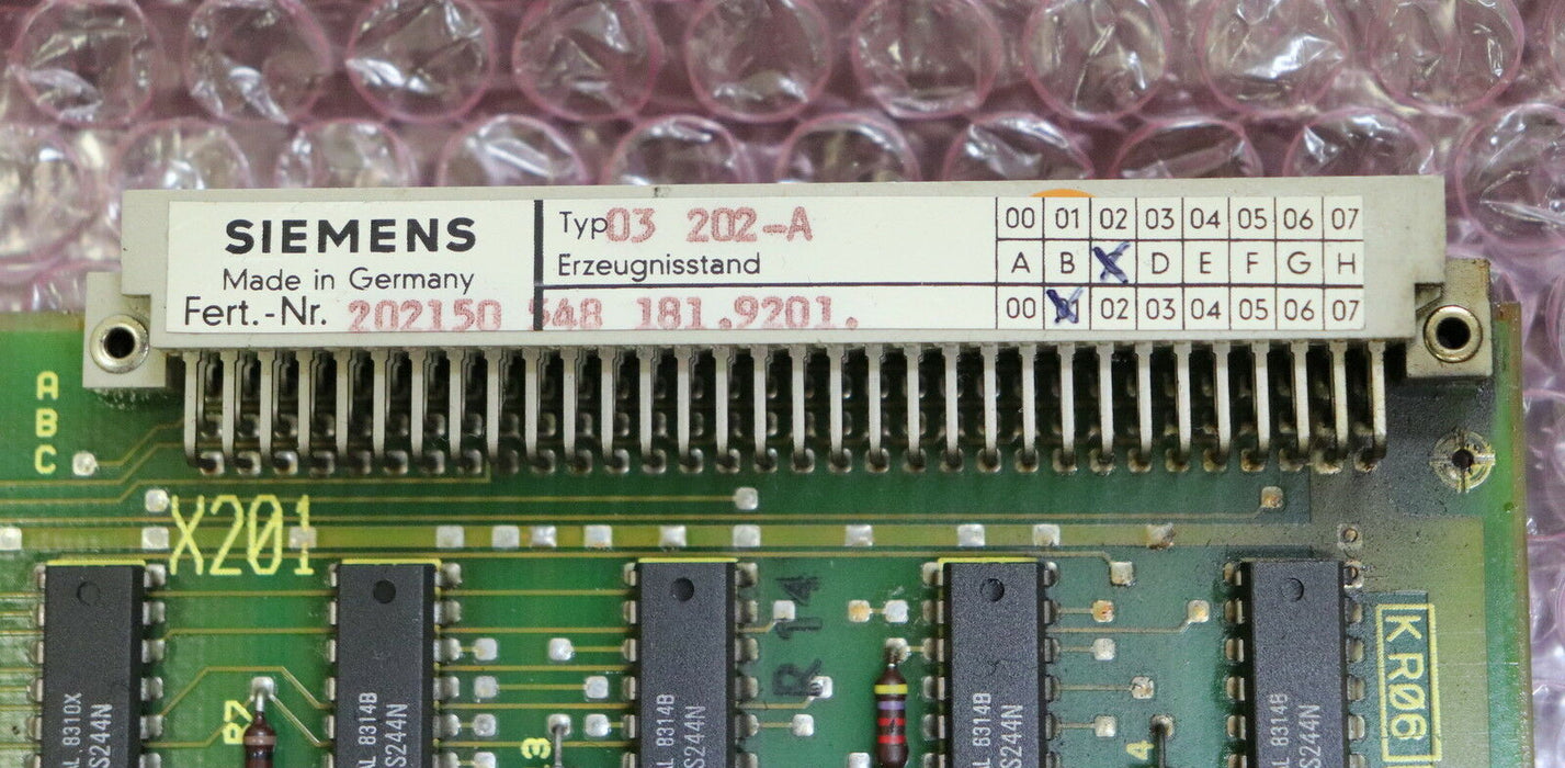SIEMENS SIMATIC EPROM Karte 03200 03202-A 548181.9201.01 Entwickungszustand C