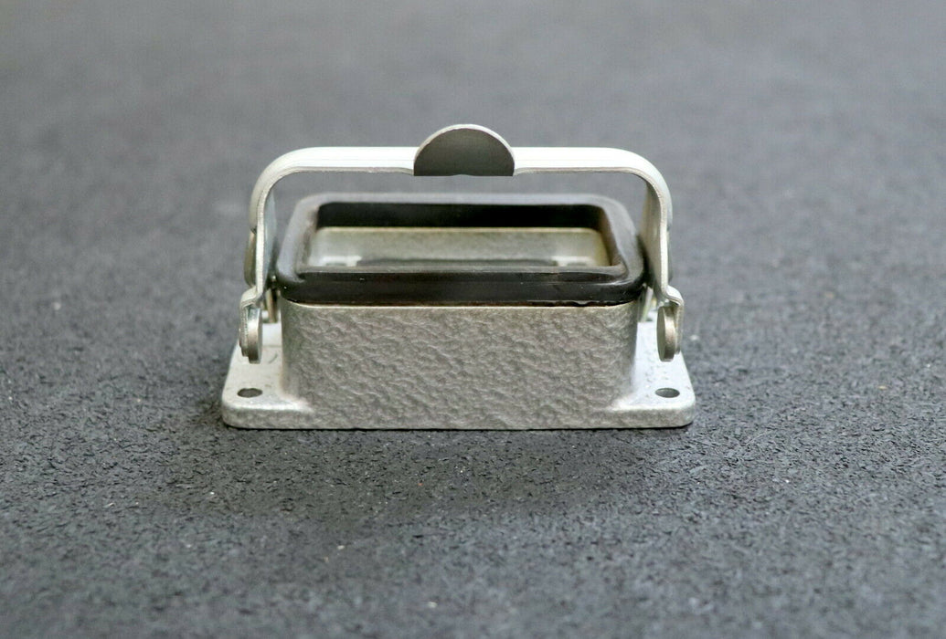 HARTING 3 Stück Anbaugehäuse 6B aus Metall mit 1 Metallbügel - gebraucht