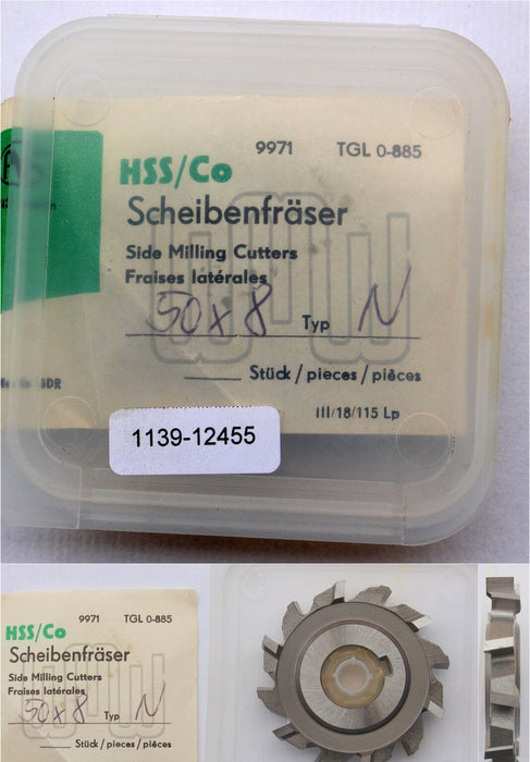 Scheibenfräser DIN 885 Art.-Nr. 14123020 Form A Typ N Ø50js16 x 8k11 x Ø16H7