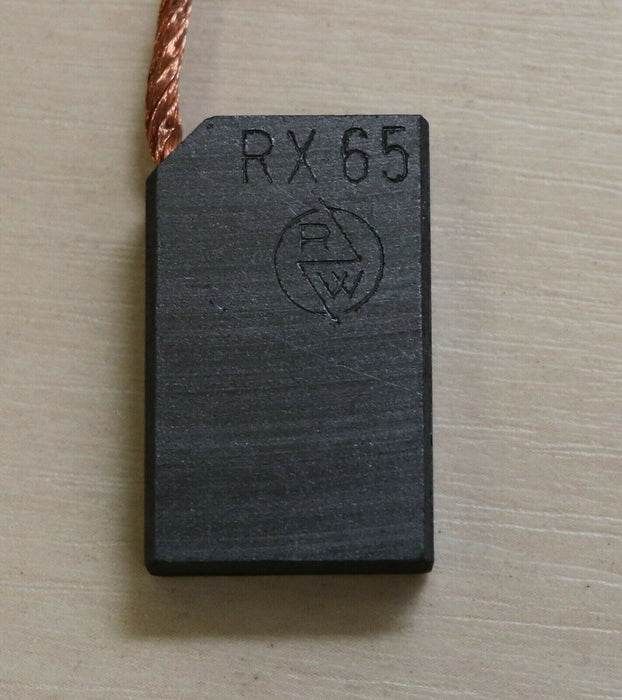 2 Stück Kohlebürste RX65 6,3x16x25mm + Anschlusskabel & Kabelschuh SGL 02.01.017