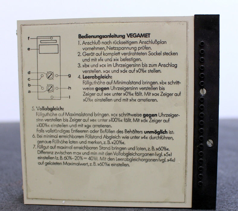 VEGAMET 401 Kapazitiver Füllstandsanzeiger - 1 Stück -